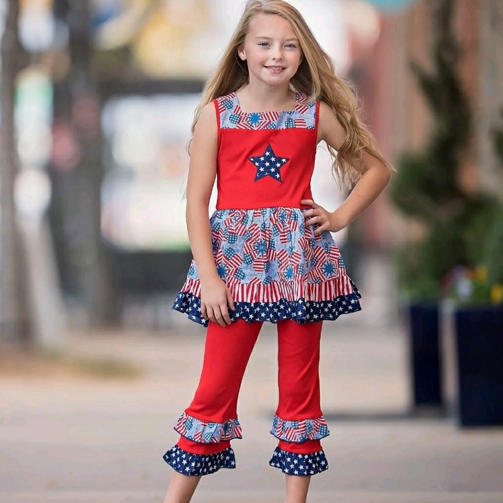 NWT ANN LOREN 2/3T 2PC PATRIOTIC SET